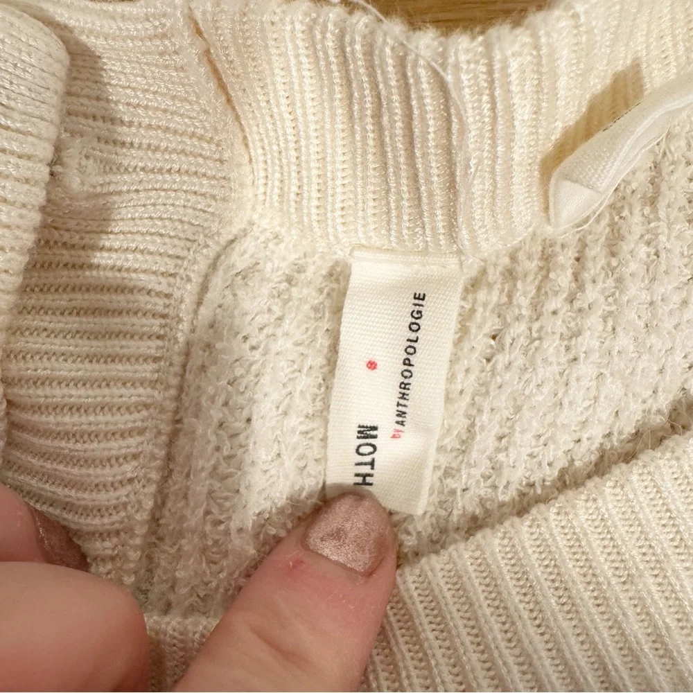 Moth by Anthropologie | Buttoned Sweater‎ Tank, Statement Back Buttons Sz. S